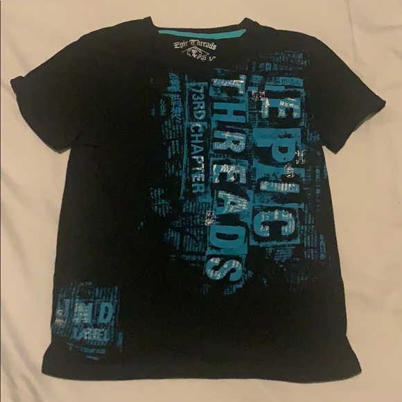 3/$12 Epic Threads Black and Blue T-shirt (Kids S) - Picture 1 of 2